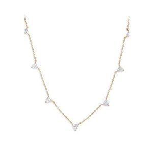 Adinas Jewels Crystal Heart Necklace, 16 NIB